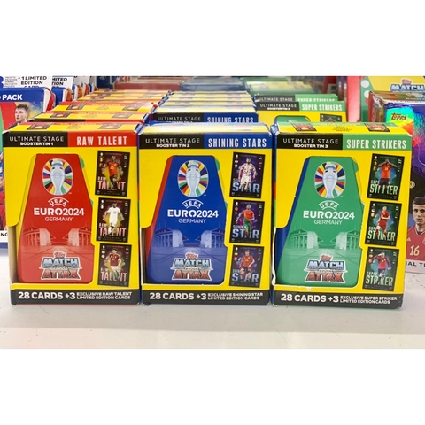 Hộp thẻ Topps Match Attax Euro Blooster Mini Tin 2024