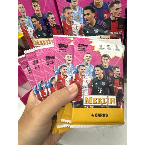 Gói thẻ bóng đá Topps Merlin UCC 2023/24