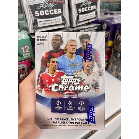 Hộp thẻ bóng đá Topps Chrome UCC 2023/24 Blaster Box
