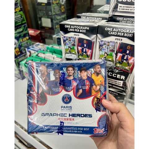 Hộp thẻ bóng đá Topps Paris Saint Germain Heroes 2023/24