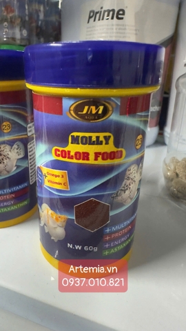 Cám JM MOLLY Color Food chuyên dụng cho cá Molly - Tăng màu tăng size siêu nhanh