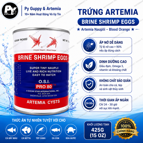 Artemia mỹ OSI chính hãng ( đáy đỏ, TLN 95% )