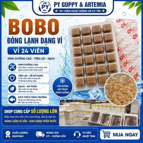 BOBO ĐÔNG LẠNH DẠNG VỈ 24 VIÊN CHO CÁ CẢNH