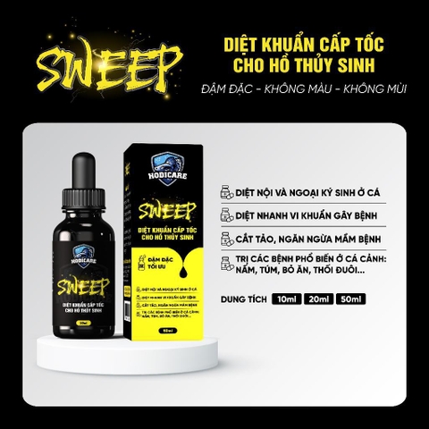 🐠 🐠 SWEEP (HODICARE) sản phẩm xử lý cá cảnh bị nấm, bỏ ăn, lờ đờ, xuất huyết, cắt tảo,...🐠 🐠
