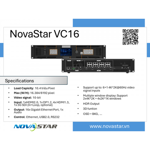 Bộ xử lý hình ảnh Tiếng Việt NovaStar VC16