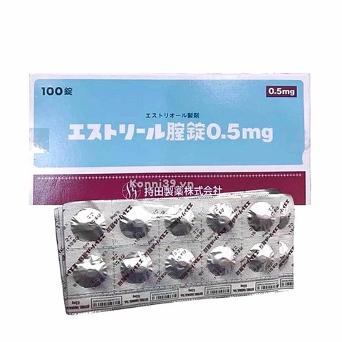 Viên đặt phụ khoa Nhật bản Mochida 0.5mg - hộp 10 vỉ