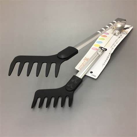 Kẹp thức ăn Echo cán inox răng cưa 28cm