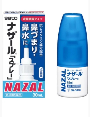 Xịt mũi Sato Nazal trị nghẹt mũi, sổ mũi 30ml (3 loại) (Dạng xịt)