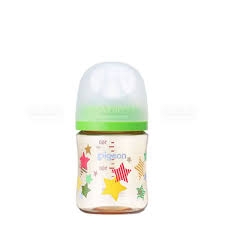 Bình sữa Pigeon cổ rộng 160ml - hình ngôi sao (núm SS)