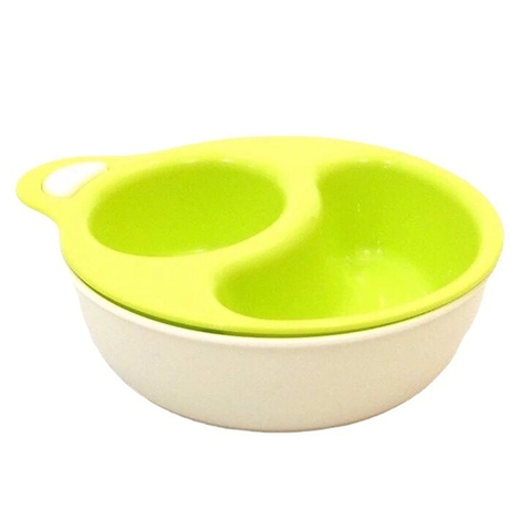 Bát ăn dặm chia ngăn Inomata - xanh