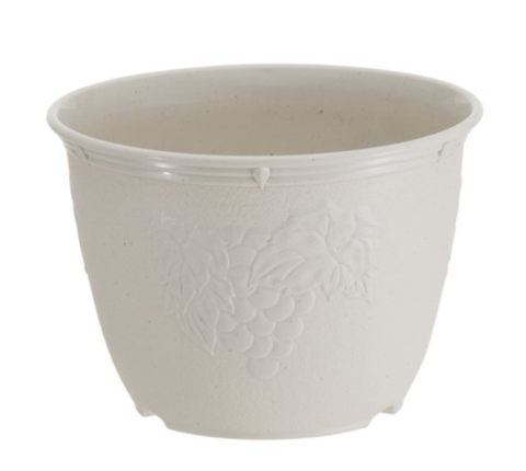 Chậu trồng cây, hoa Yamada 24cm -trắng