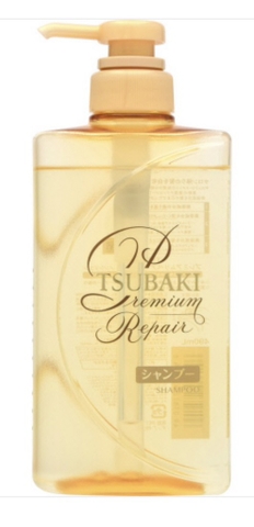 Dầu gội Tsubaki Premium Repair ngăn ngừa rụng tóc chai 490ml - màu vàng