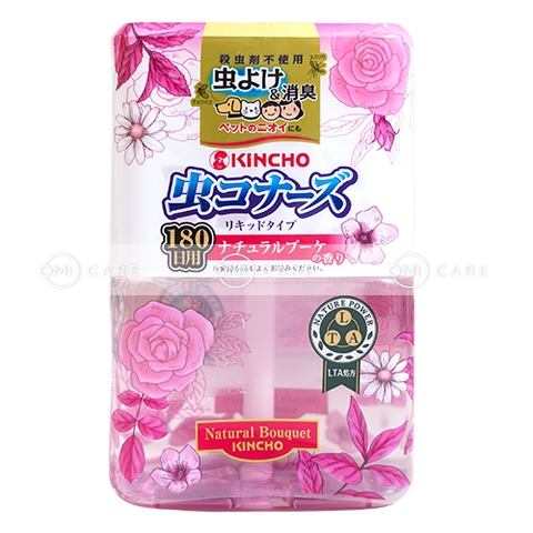 Dung dịch làm thơm phòng và đuổi muỗi Kincho 180 ngày (Hương hoa hồng)