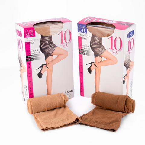 Quần tất Fukuske set 10 đôi (5 màu) (Size M-L, Be đậm )