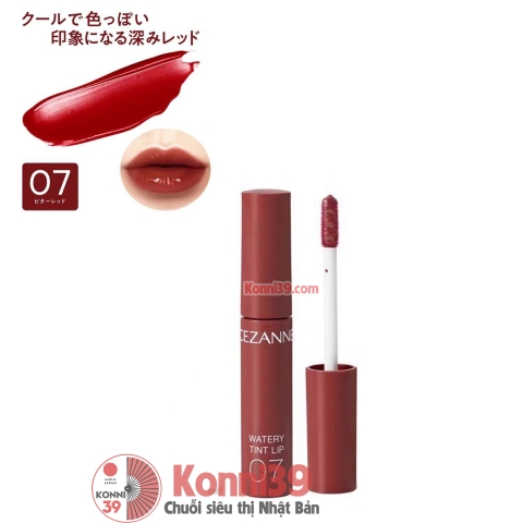 Son môi Cezanne Watery Tint Lip 4g (nhiều màu) (07 Bitter Red)