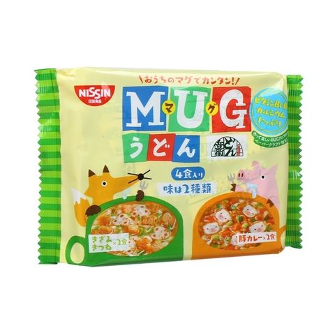 Mì MUG Nissin cho trẻ em set 4 gói (trắng)
