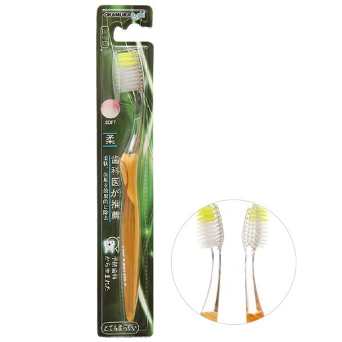 Bàn chải đánh răng Okamura Asahi Type B lông trắng màu