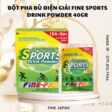Nước uống điện giải thể thao Fine hộp 40g (2 vị) (Vị chanh)