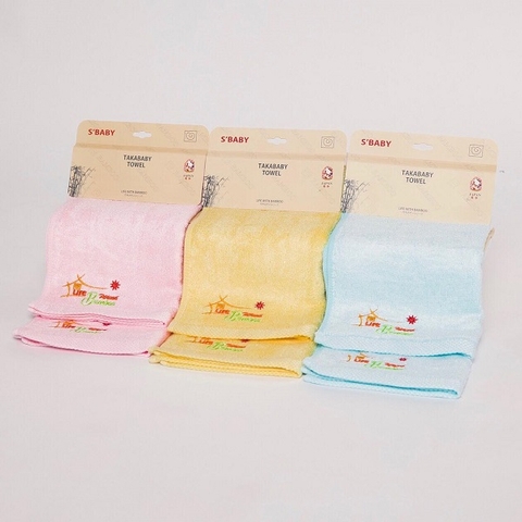 Khăn mặt sợi tre S'baby Takababy 32x50cm (nhiều màu)
