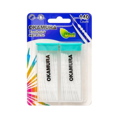 Tăm nhựa Okamura hộp 120 cây