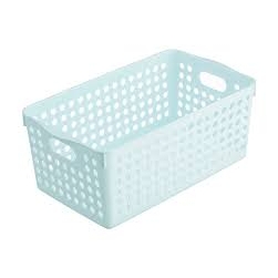 Giỏ đựng đồ Inomata rộng có tay cầm-xanh nhạt