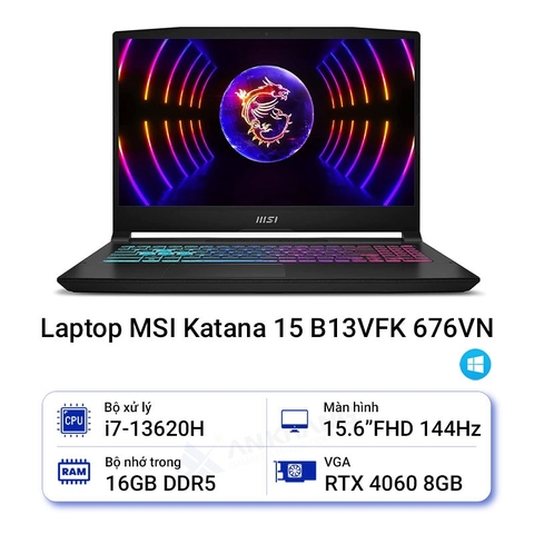 Laptop MSI Katana 15 B13VFK 676VN chính hãng