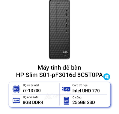 Máy tính để bàn HP Slim S01-pF3016d 8C5T0PA