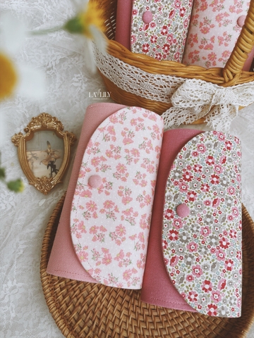 Ví dài Dạ Hoa Hoa nhí tone hồng