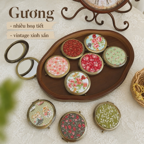 Gương Cầm Tay Mini Vintage