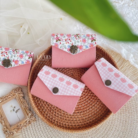 Ví Mi Ni Nắp Chéo Tone Hồng