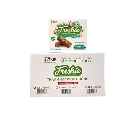 Thanh Hạt Dinh Dưỡng Freshie - Dừa & Hạt Điều TMF