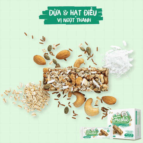 Thanh Hạt Dinh Dưỡng Freshie - Dừa & Hạt Điều TMF