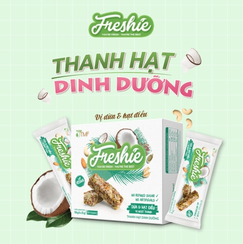 Thanh Hạt Dinh Dưỡng Freshie - Dừa & Hạt Điều TMF