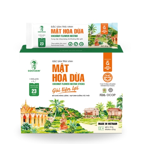 Mật Hoa Dừa Cô Đặc Organic Sokfarm