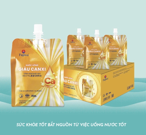 Canxi Fujiwa Nước Uống Giàu Canxi - Dạng Thùng/Hộp Giấy