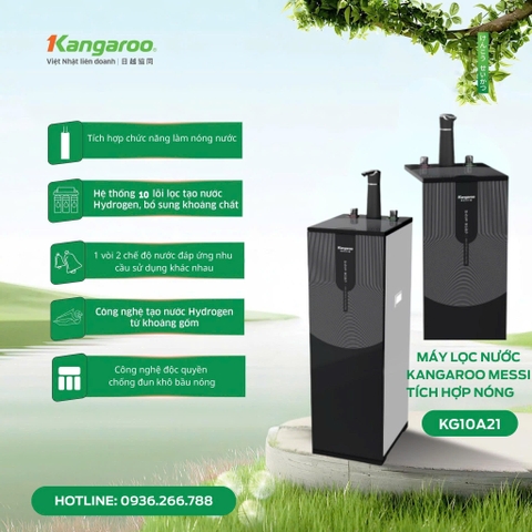 Máy Lọc Nước Nóng Nguội Kangaroo Messi KG10A21 – 10 Lõi