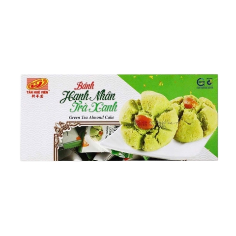 Bánh Hạnh Nhân TRÀ XANH Tân Huê Viên 300gr, Đặc Sản Sóc Trăng