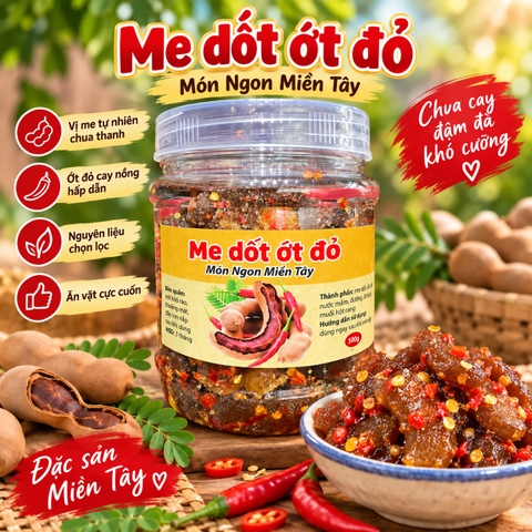Me Dốt Sốt Ớt Đỏ Chua Cay Mặn Ngọt 500gr