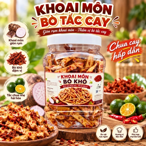 Khoai Môn Cọng Bò Tắc Cay 500gr