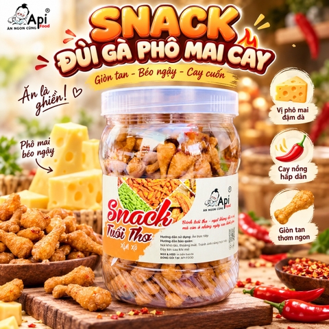 Snack Đùi Gà Cay Phô Mai 400gr