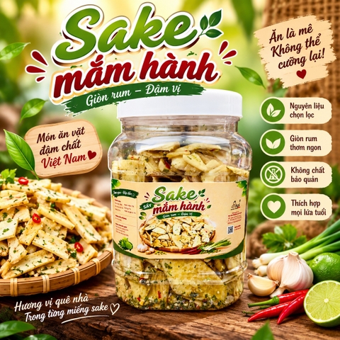Sake Sấy Mắm Hành Giòn Ngon Khó Cưỡng 400gr
