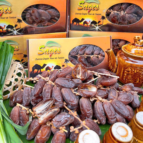 Chà Là Khô Nguyên Cành SAGES Hộp 500gr, Ngọt Thanh Từ Thiên Nhiên