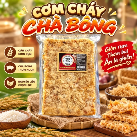 Cơm Cháy Chà Bông Kim Tiến Vua - Giòn Rụm, Đậm Vị, Ngon Khó Cưỡng