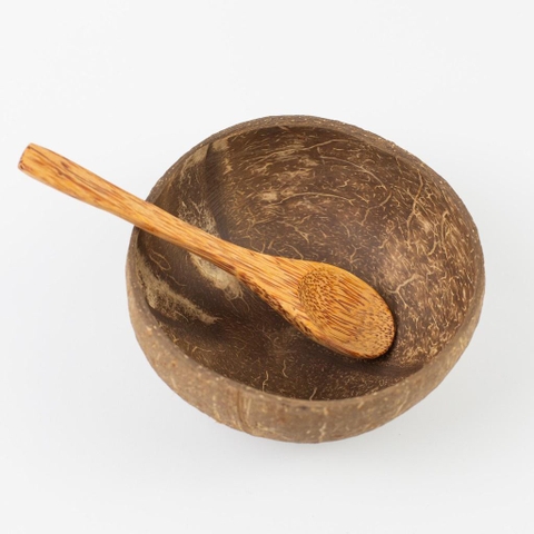 Combo Bộ Chén & Thìa Gáo Dừa - Hàng Mỹ Nghệ Bến Tre