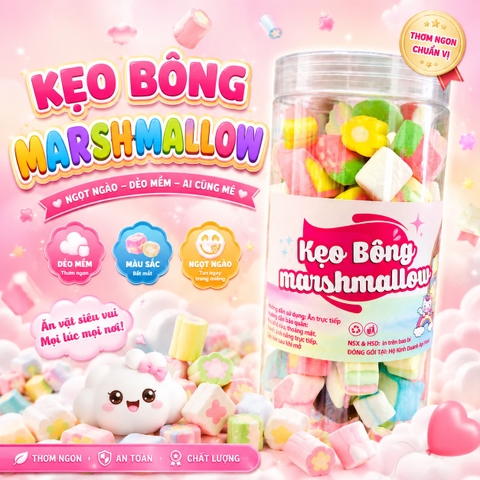 Kẹo Bông Marshmallow 280gr – Món Ăn Vặt Hot Trend Cho Mọi Lứa Tuổi
