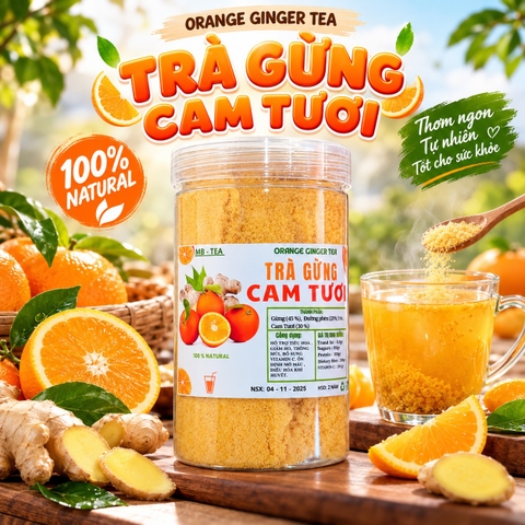Trà Gừng Hoà Tan Vị Cam Tươi 500gr