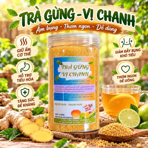 Trà Gừng Hoà Tan Vị Chanh 500gr