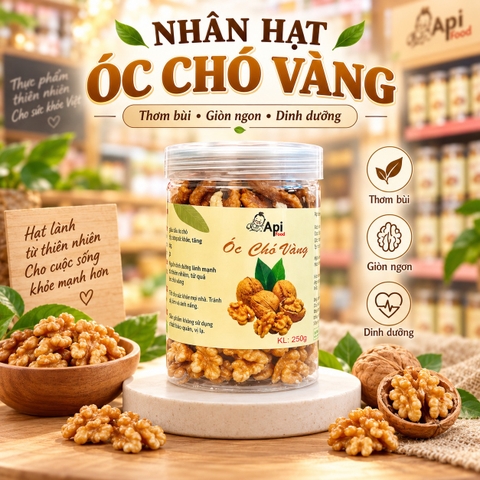 Nhân Hạt Óc Chó Vàng Tách Vỏ - Hạt Dinh Dưỡng Organic Tốt Cho Sức Khỏe