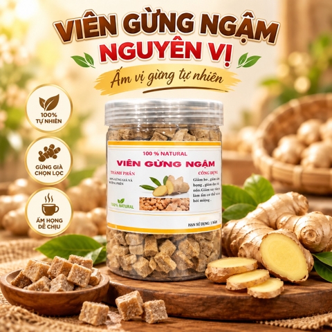 Viên Gừng Ngâm Nguyên Vị 350gr