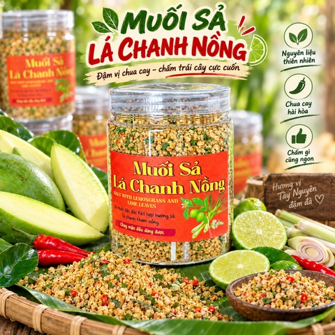 Muối Ớt Sả Lá Chanh Đậm Đà Bùng Nổ Mọi Món Ngon 500gr
